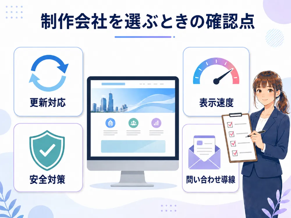 WordPress制作会社を選ぶときに確認したい更新対応・表示速度・安全対策・問い合わせ導線