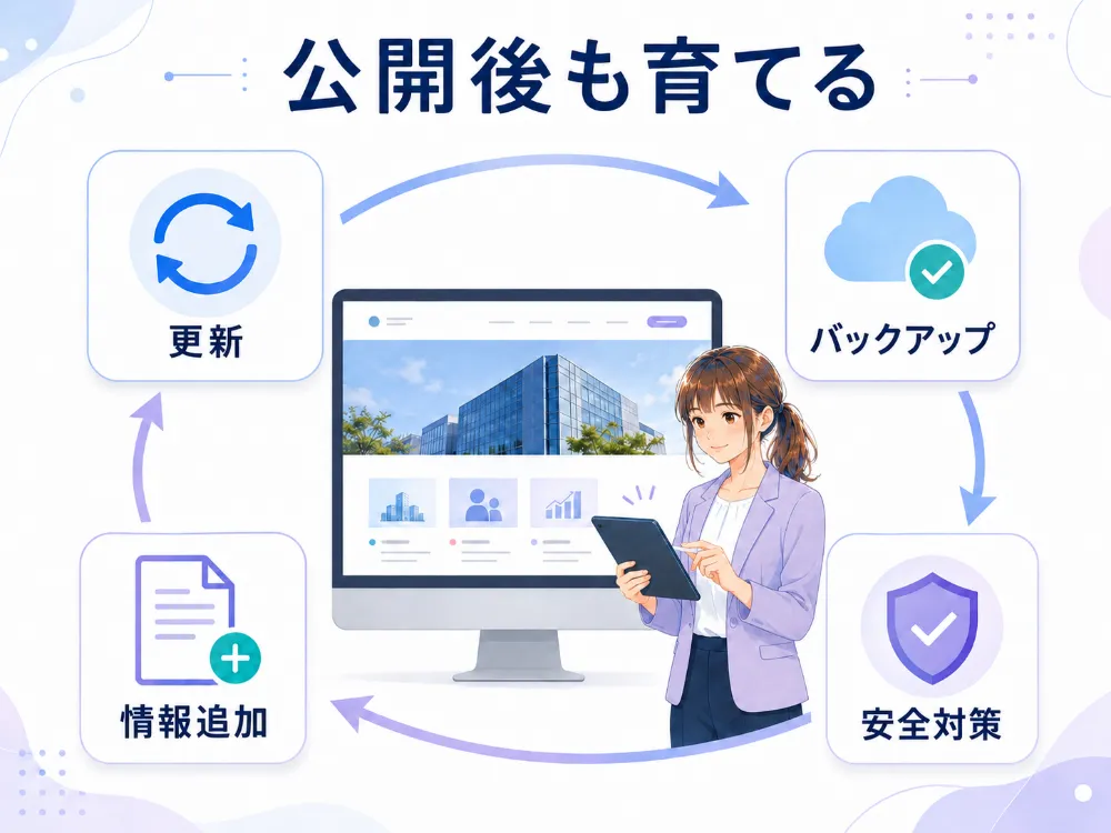 WordPress公開後に更新・バックアップ・安全対策・情報追加を続ける流れ